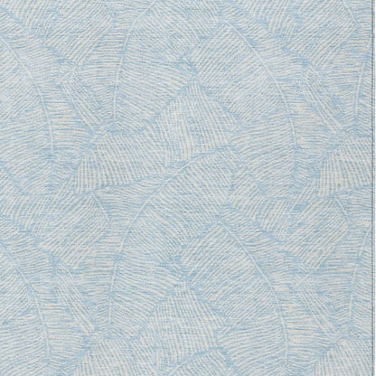 Tabselect Home Line 5' X 8' Sky Blue And Ivory Floral Washable Indoor Outdoor Area Rug