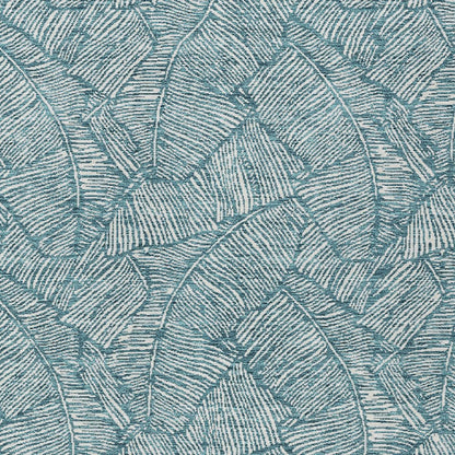 Tabselect Home Line 5' X 8' Teal Blue And Ivory Floral Washable Indoor Outdoor Area Rug