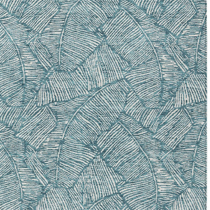 Tabselect Home Line 8' X 10' Teal Blue And Ivory Floral Washable Indoor Outdoor Area Rug