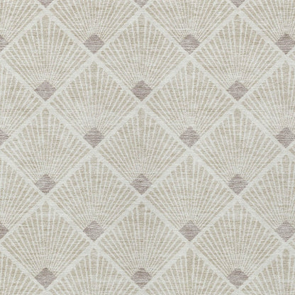 Tabselect Home Line 5' X 8' Beige And Ivory Geometric Washable Indoor Outdoor Area Rug