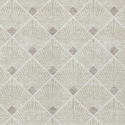 Tabselect Home Line 8' X 10' Beige And Ivory Geometric Washable Indoor Outdoor Area Rug