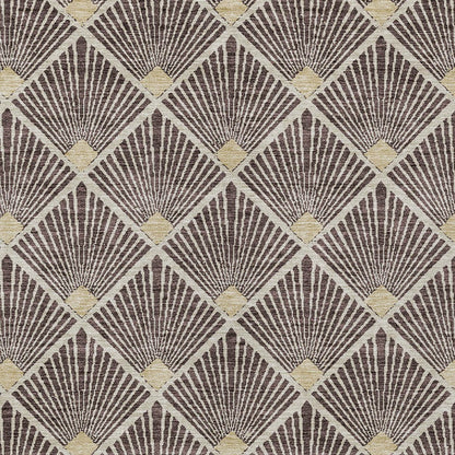 Tabselect Home Line 5' X 8' Brown And Beige Geometric Washable Indoor Outdoor Area Rug