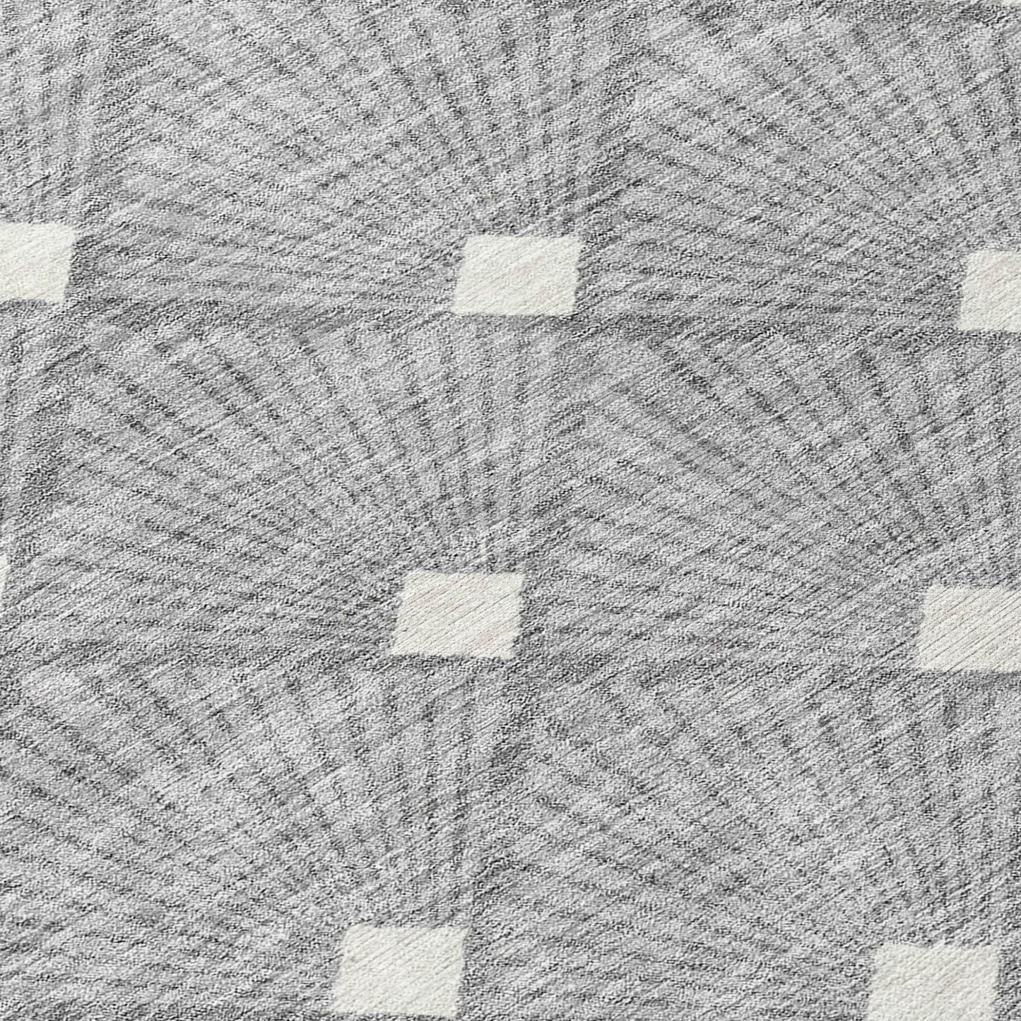 Tabselect Home Line 8' X 10' Gray And Ivory Geometric Washable Indoor Outdoor Area Rug