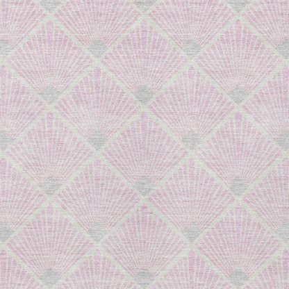 Tabselect Home Line 5' X 8' Pink Gray And Ivory Geometric Washable Indoor Outdoor Area Rug