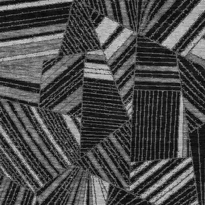 Tabselect Home Line 8' X 10' Black And Gray Geometric Washable Indoor Outdoor Area Rug