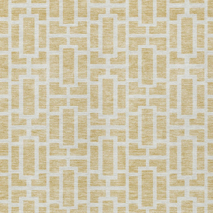 Tabselect Home Line 8' X 10' Wheat And Ivory Geometric Washable Indoor Outdoor Area Rug