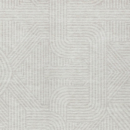 Tabselect Home Line 5' X 8' Ivory And Gray Abstract Washable Indoor Outdoor Area Rug