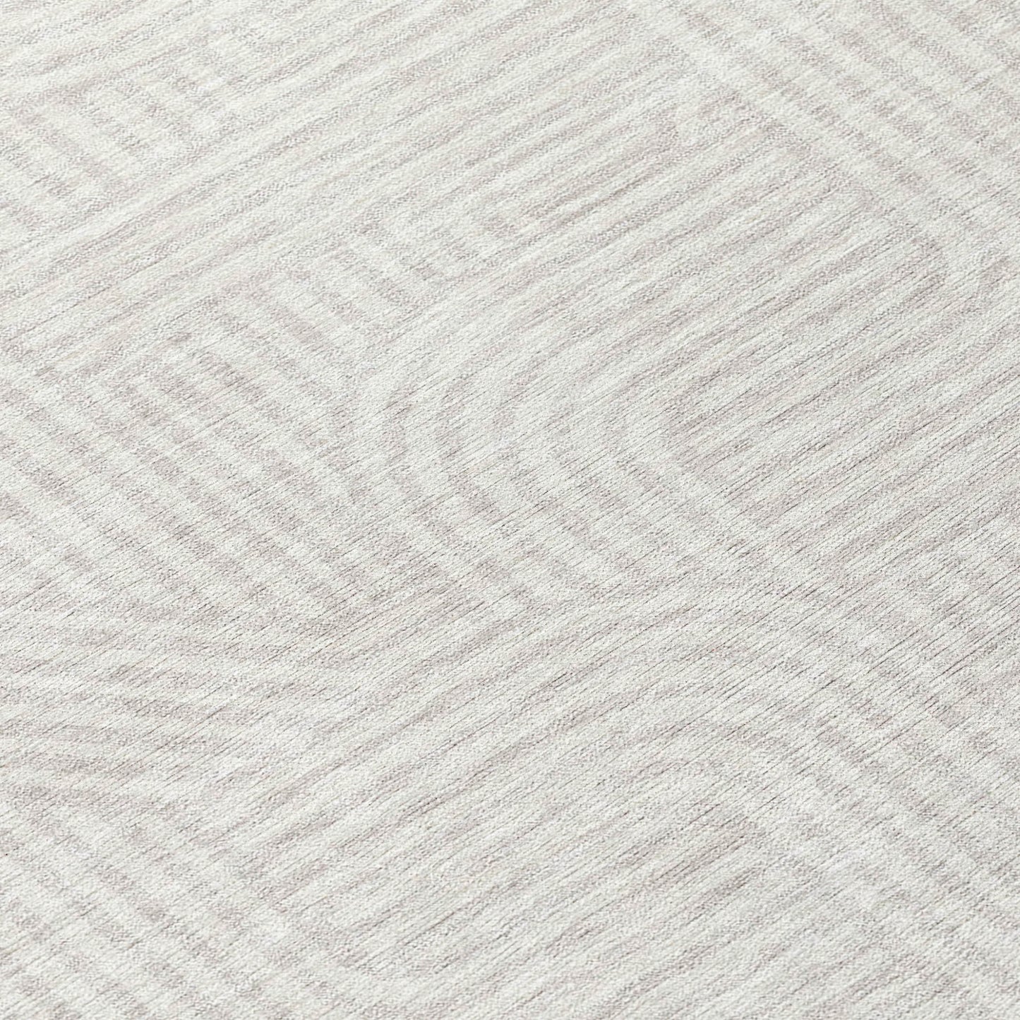 Tabselect Home Line 8' Ivory And Gray Round Abstract Washable Indoor Outdoor Area Rug