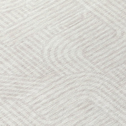 Tabselect Home Line 8' Ivory And Gray Round Abstract Washable Indoor Outdoor Area Rug