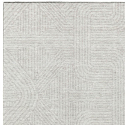 Tabselect Home Line 8' X 10' Ivory And Gray Abstract Washable Indoor Outdoor Area Rug
