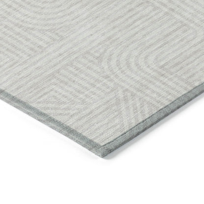 Tabselect Home Line 8' X 10' Ivory And Gray Abstract Washable Indoor Outdoor Area Rug