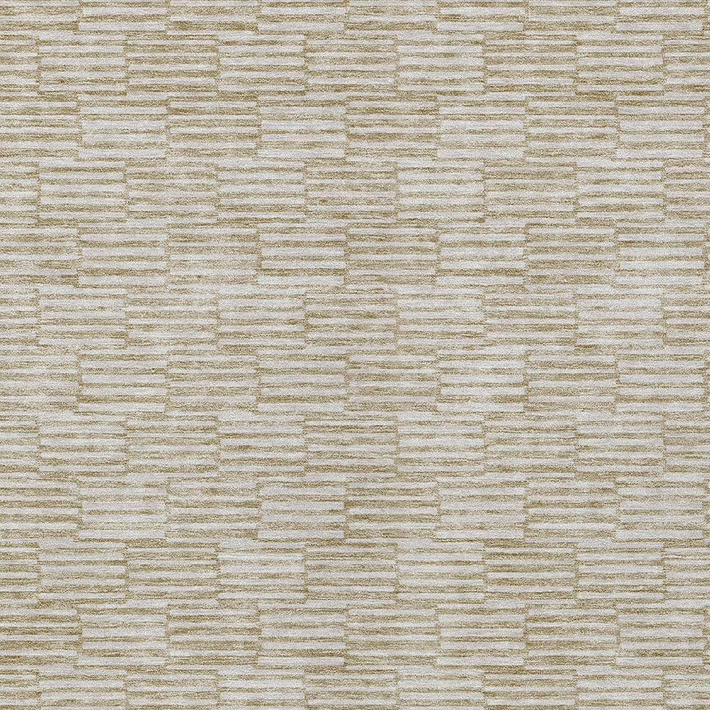 Tabselect Home Line 5' X 8' Beige And Ivory Geometric Washable Indoor Outdoor Area Rug