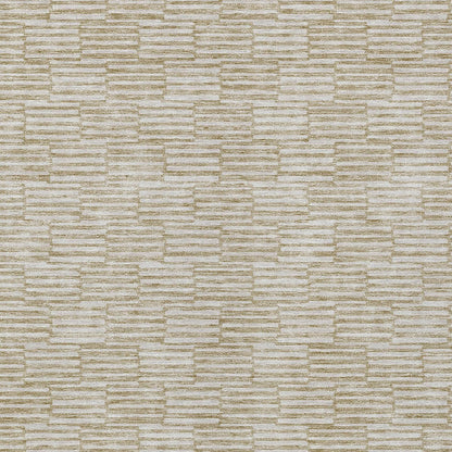 Tabselect Home Line 5' X 8' Beige And Ivory Geometric Washable Indoor Outdoor Area Rug