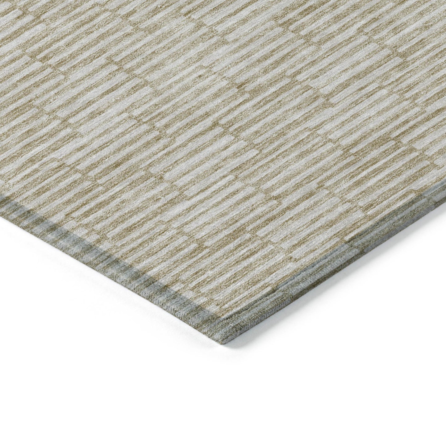 Tabselect Home Line 8' X 10' Beige And Ivory Geometric Washable Indoor Outdoor Area Rug