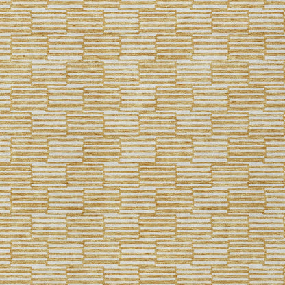 Tabselect Home Line 5' X 8' Gold And Beige Geometric Washable Indoor Outdoor Area Rug