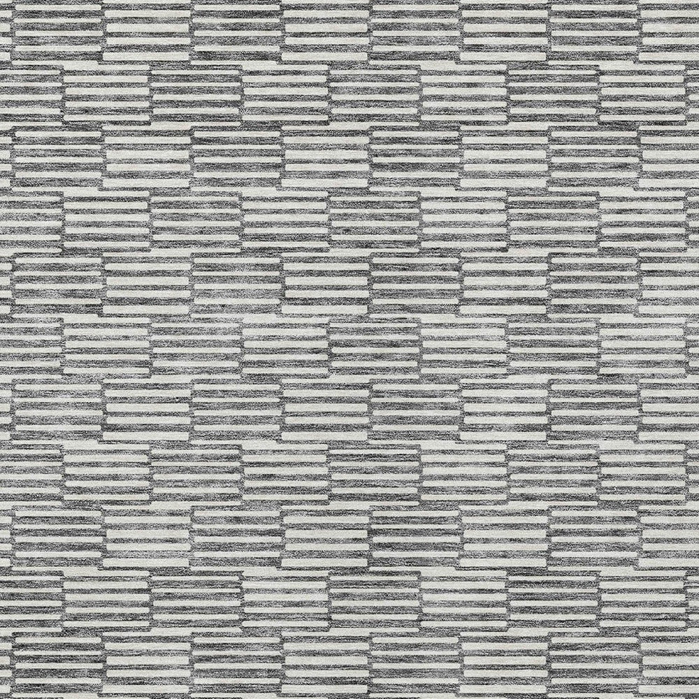 Tabselect Home Line 5' X 8' Gray And Ivory Geometric Washable Indoor Outdoor Area Rug