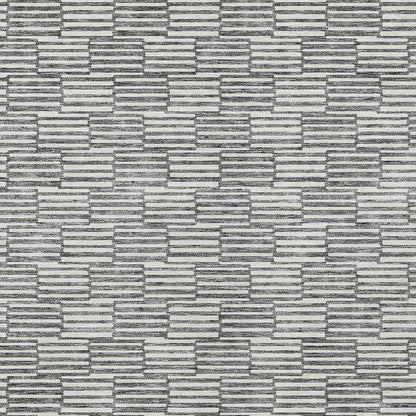 Tabselect Home Line 5' X 8' Gray And Ivory Geometric Washable Indoor Outdoor Area Rug
