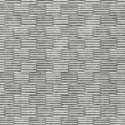 Tabselect Home Line 8' X 10' Gray And Ivory Geometric Washable Indoor Outdoor Area Rug