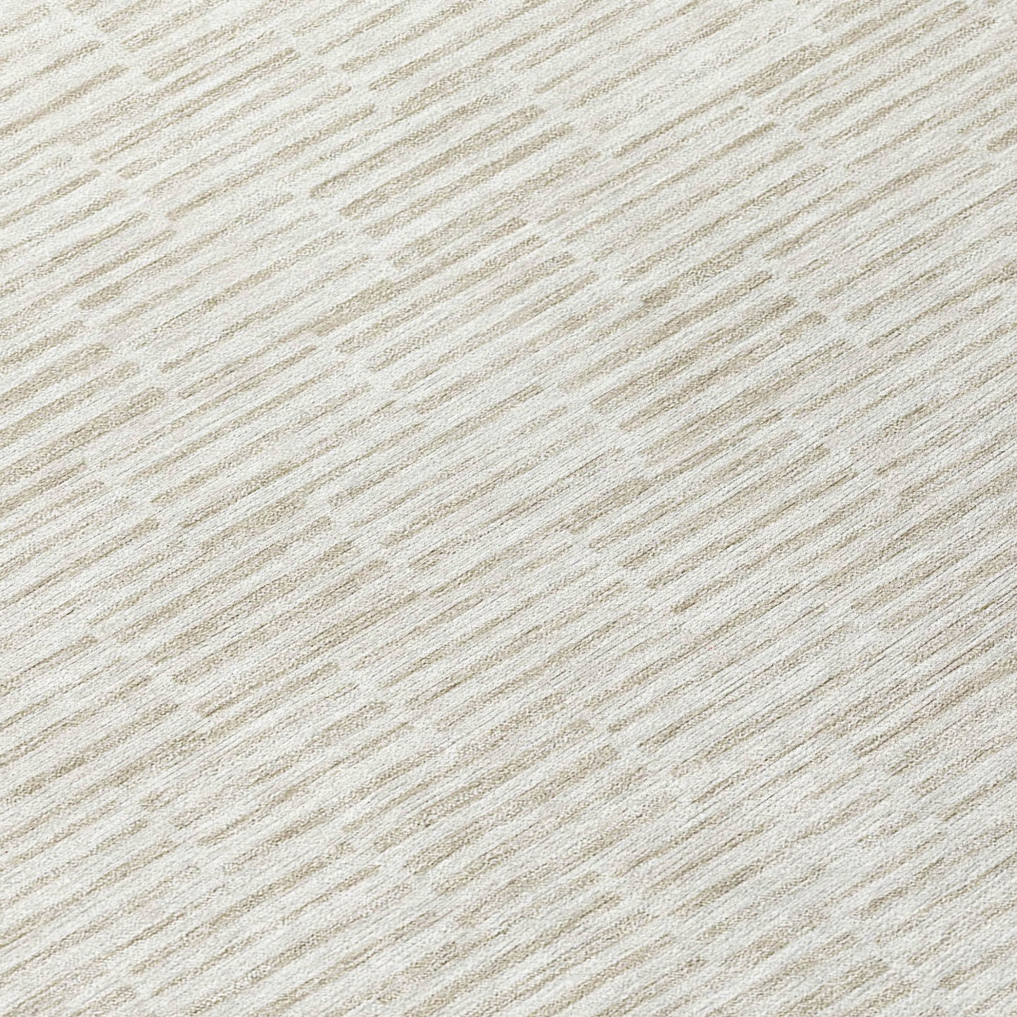 Tabselect Home Line 8' Ivory And Beige Round Geometric Washable Indoor Outdoor Area Rug