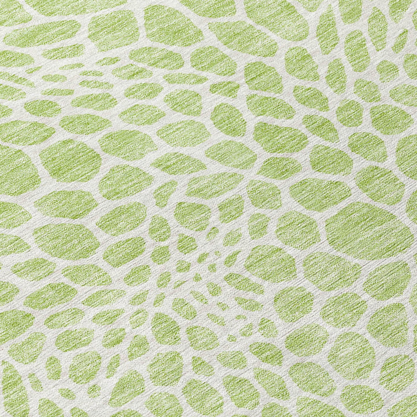 Tabselect Home Line 5' X 8' Artichoke Green And Ivory Geometric Washable Indoor Outdoor Area Rug