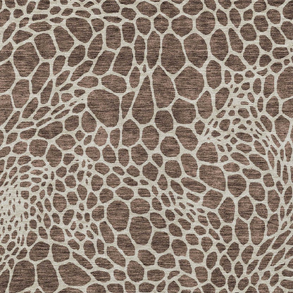 Tabselect Home Line 5' X 8' Brown And Beige Geometric Washable Indoor Outdoor Area Rug