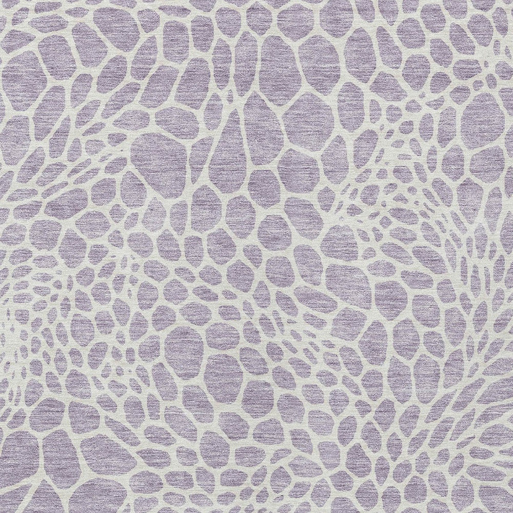 Tabselect Home Line 5' X 8' Lilac And Ivory Geometric Washable Indoor Outdoor Area Rug