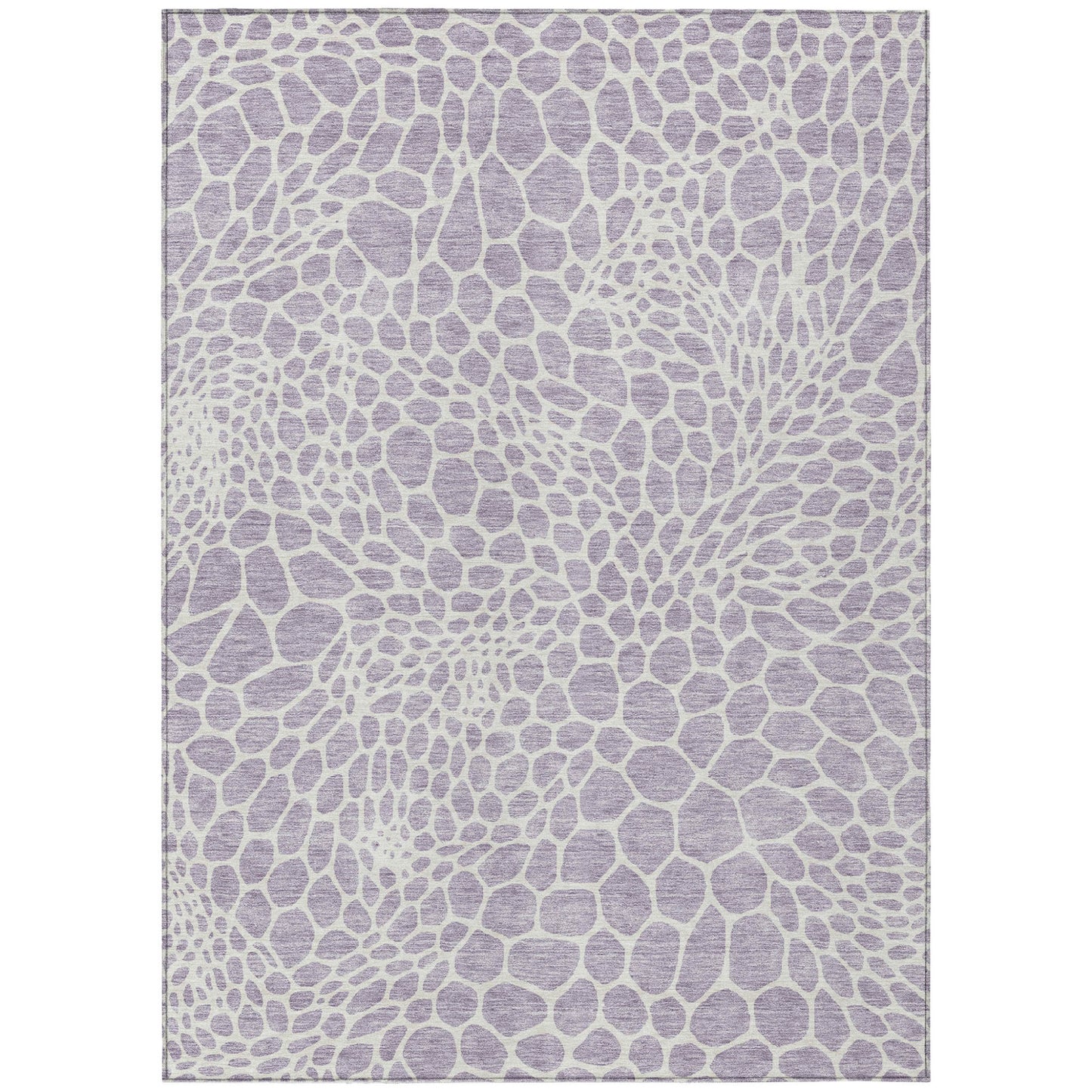 Tabselect Home Line 8' X 10' Lilac And Ivory Geometric Washable Indoor Outdoor Area Rug