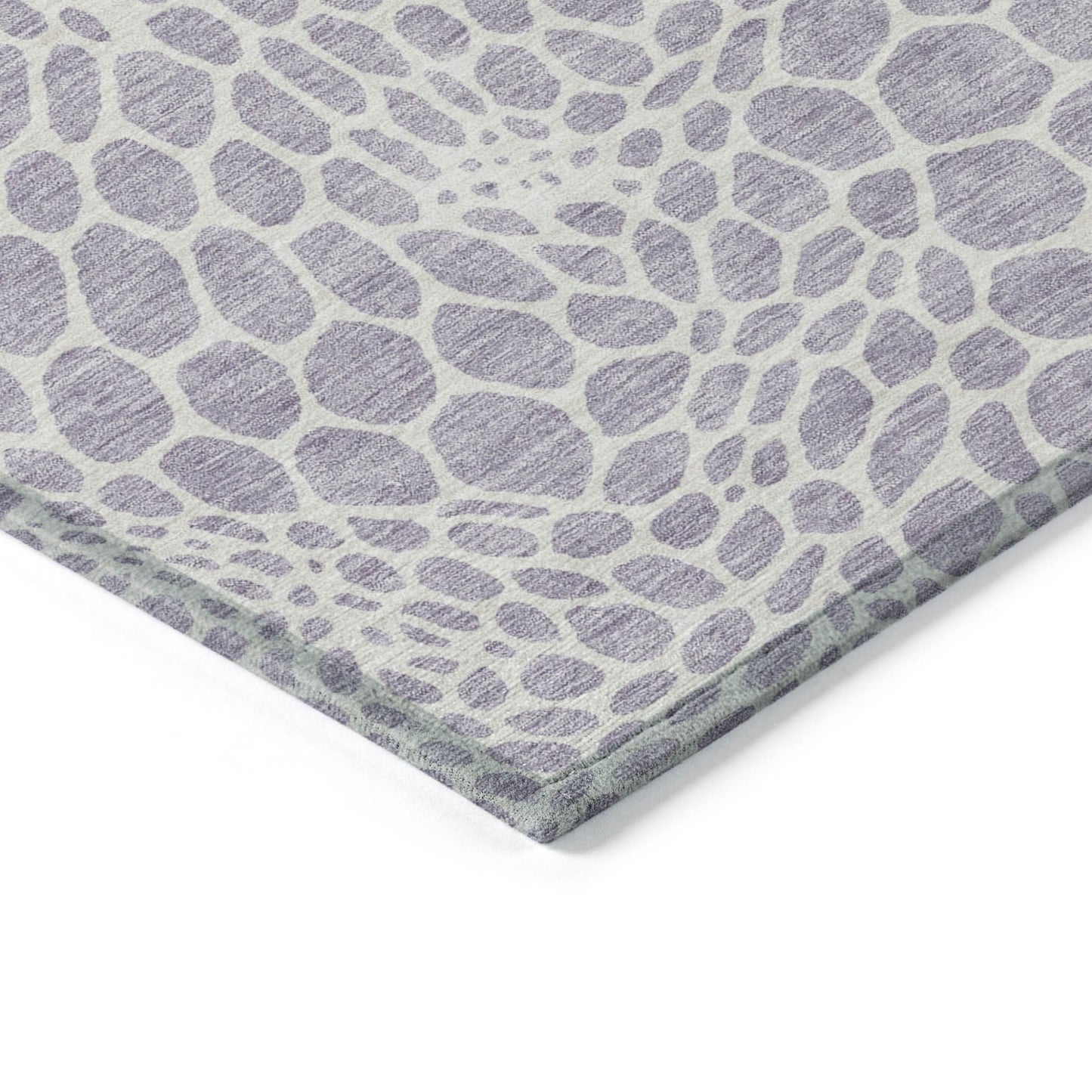 Tabselect Home Line 8' X 10' Lilac And Ivory Geometric Washable Indoor Outdoor Area Rug