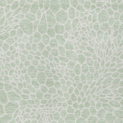 Tabselect Home Line 5' X 8' Mint Green And Ivory Geometric Washable Indoor Outdoor Area Rug
