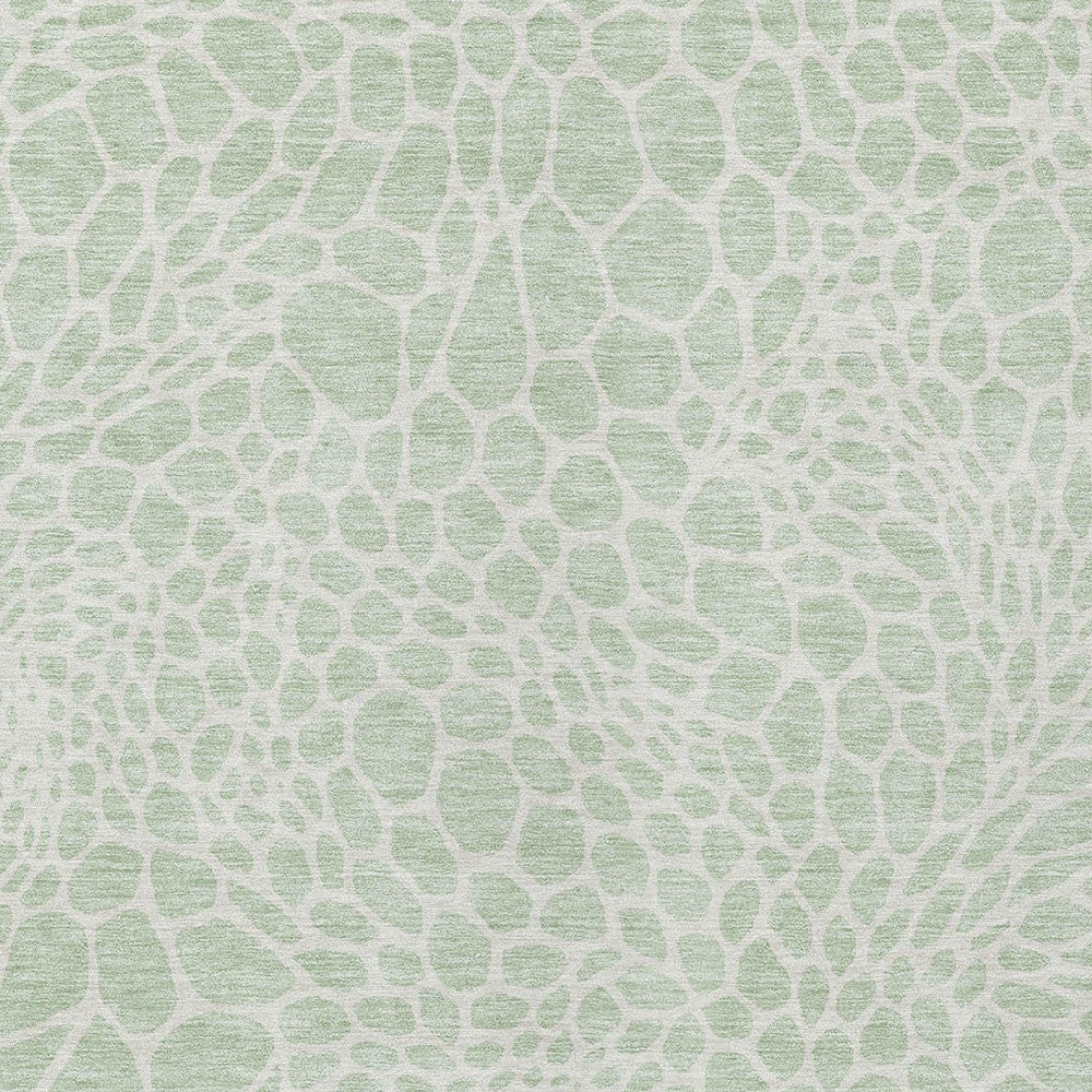 Tabselect Home Line 8' X 10' Mint Green And Ivory Geometric Washable Indoor Outdoor Area Rug