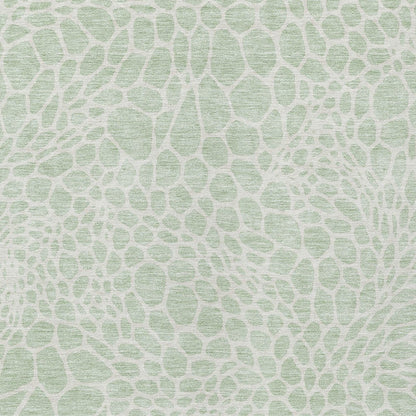 Tabselect Home Line 8' X 10' Mint Green And Ivory Geometric Washable Indoor Outdoor Area Rug