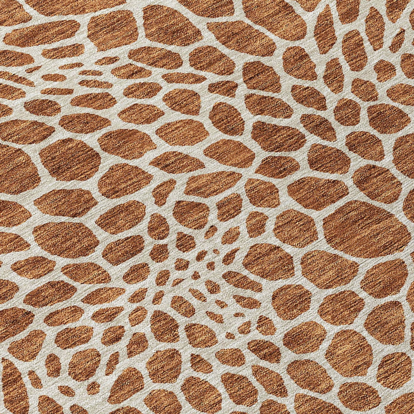 Tabselect Home Line 8' X 10' Brown And Beige Geometric Washable Indoor Outdoor Area Rug