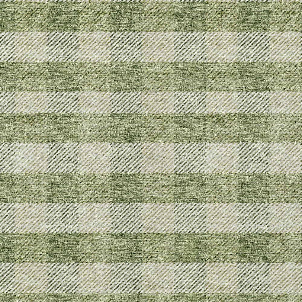 Tabselect Home Line 8' X 10' Green And Light Green Plaid Washable Indoor Outdoor Area Rug
