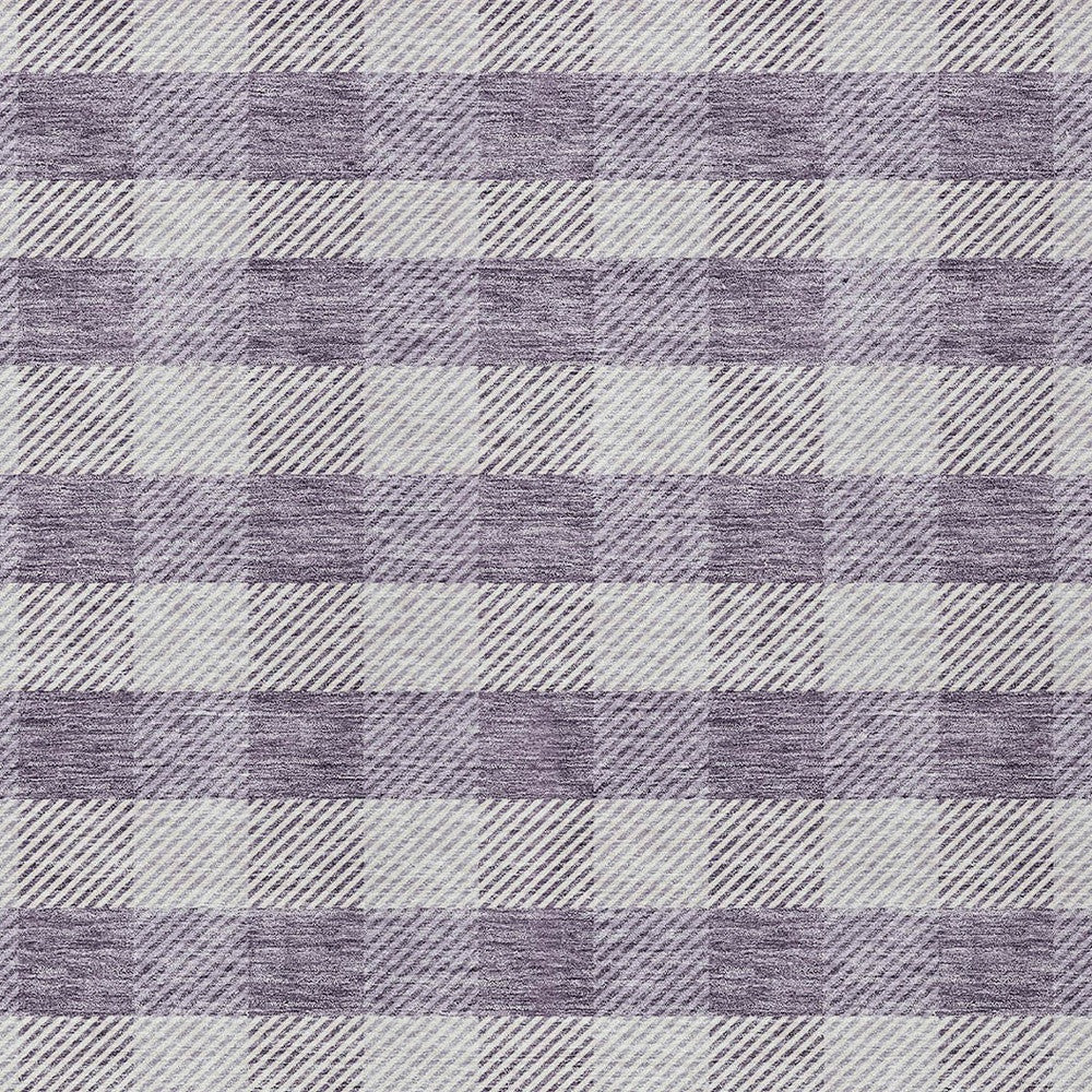 Tabselect Home Line 8' X 10' Lavender And Ivory Plaid Washable Indoor Outdoor Area Rug