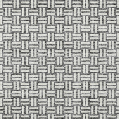Tabselect Home Line 5' X 8' Gray And Ivory Geometric Washable Indoor Outdoor Area Rug