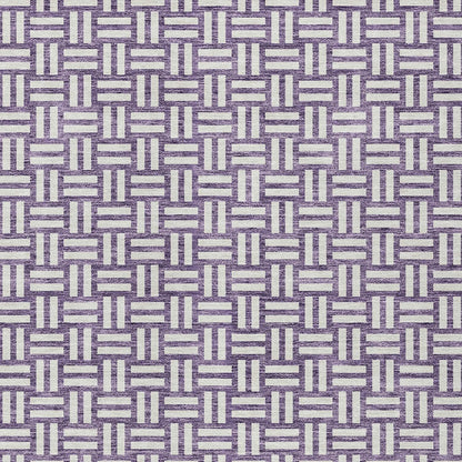 Tabselect Home Line 8' X 10' Purple And Ivory Geometric Washable Indoor Outdoor Area Rug
