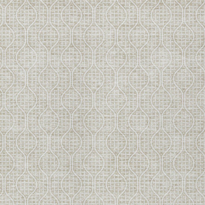 Tabselect Home Line 8' X 10' Beige And Ivory Geometric Washable Indoor Outdoor Area Rug