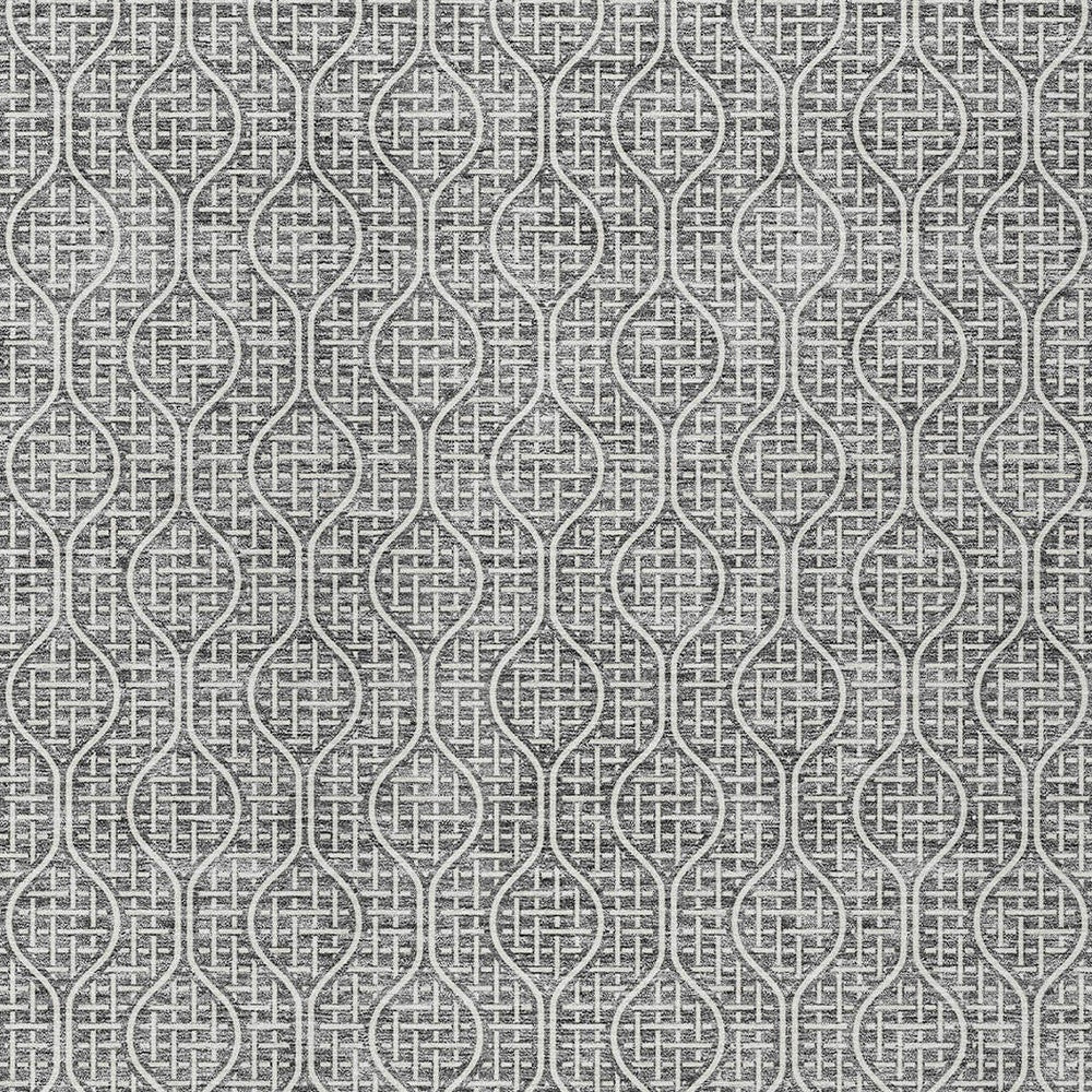 Tabselect Home Line 5' X 8' Gray And Ivory Geometric Washable Indoor Outdoor Area Rug