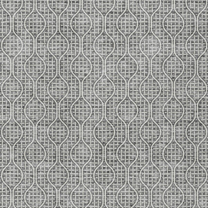 Tabselect Home Line 5' X 8' Gray And Ivory Geometric Washable Indoor Outdoor Area Rug