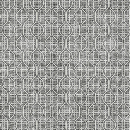 Tabselect Home Line 8' X 10' Gray And Ivory Geometric Washable Indoor Outdoor Area Rug