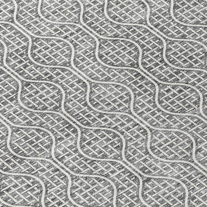 Tabselect Home Line 8' X 10' Gray And Ivory Geometric Washable Indoor Outdoor Area Rug