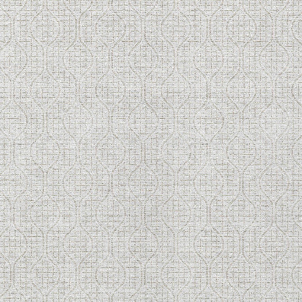 Tabselect Home Line 5' X 8' Ivory And Beige Geometric Washable Indoor Outdoor Area Rug