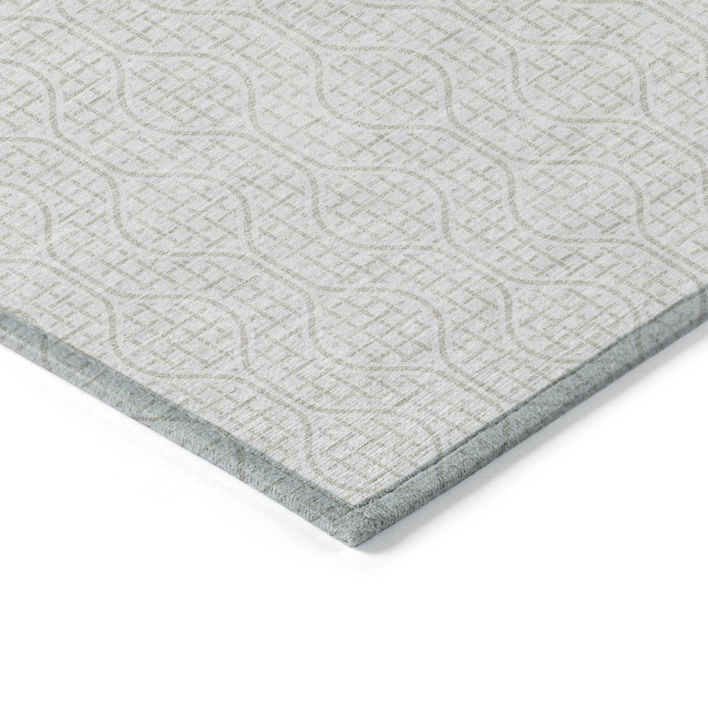 Tabselect Home Line 8' X 10' Ivory And Beige Geometric Washable Indoor Outdoor Area Rug
