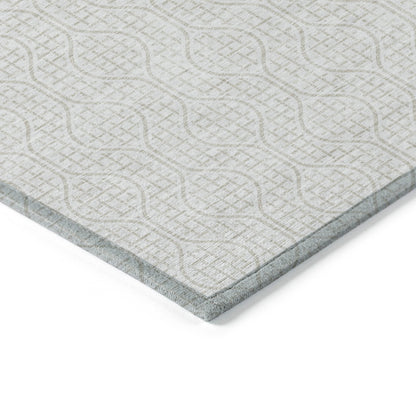 Tabselect Home Line 8' X 10' Ivory And Beige Geometric Washable Indoor Outdoor Area Rug