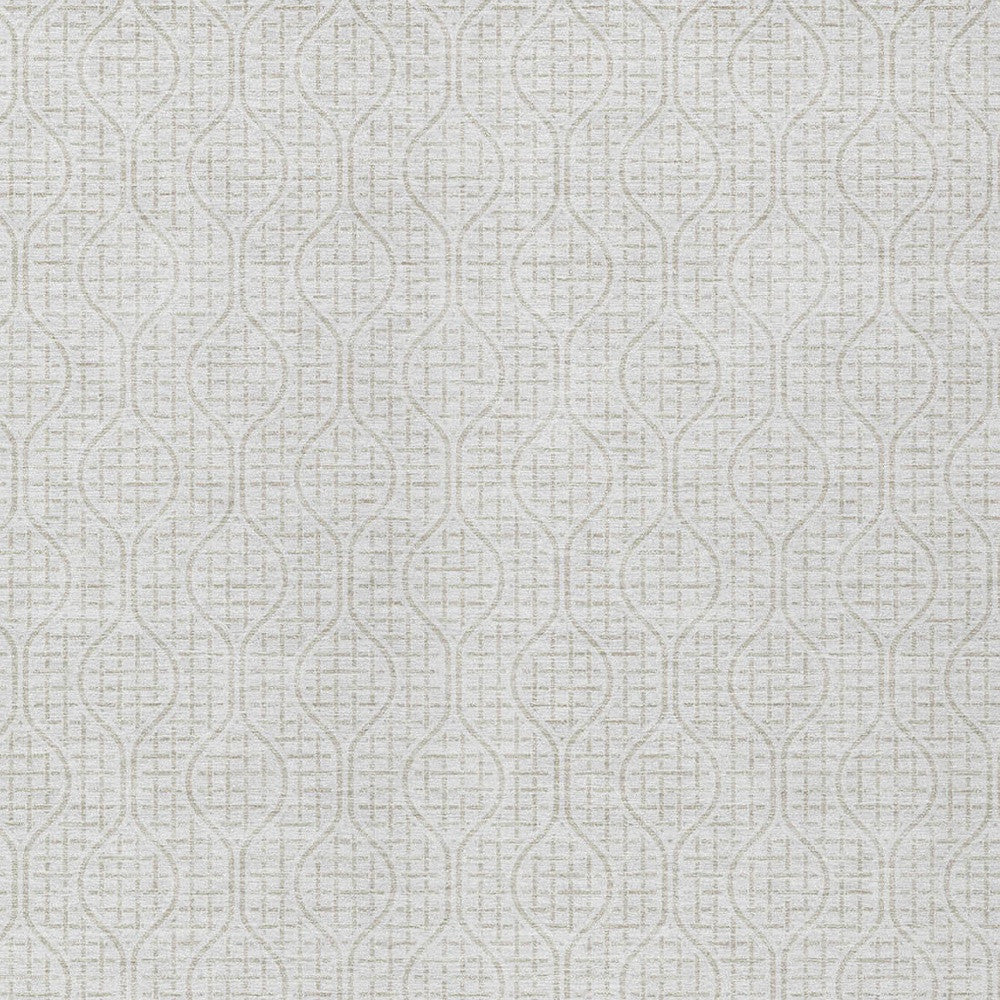 Tabselect Home Line 8' X 10' Ivory And Beige Geometric Washable Indoor Outdoor Area Rug