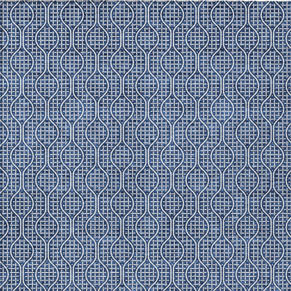 Tabselect Home Line 5' X 8' Navy Blue And Ivory Geometric Washable Indoor Outdoor Area Rug