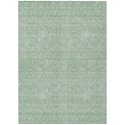 Tabselect Home Line 5' X 8' Sage And Gray Geometric Washable Indoor Outdoor Area Rug