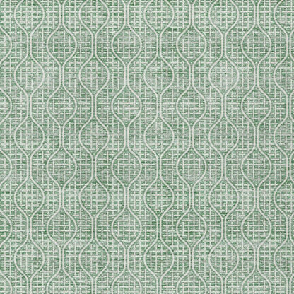Tabselect Home Line 8' X 10' Sage And Gray Geometric Washable Indoor Outdoor Area Rug