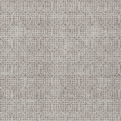 Tabselect Home Line 5' X 8' Taupe And Beige Geometric Washable Indoor Outdoor Area Rug