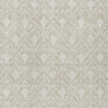 Tabselect Home Line 5' X 8' Beige And Ivory Geometric Washable Indoor Outdoor Area Rug